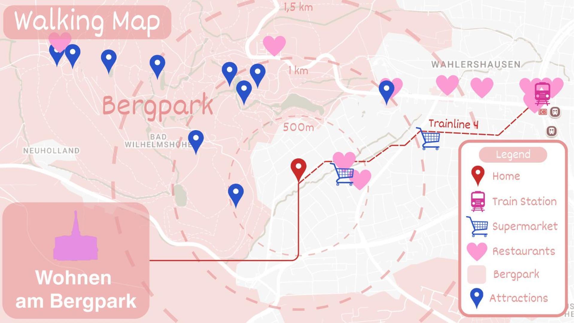 Wohnung Am Bergpark Wilhelmshoehe Касел Екстериор снимка
